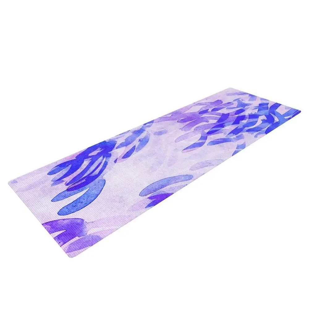 KESS InHouse Yoga Mat iris lehnhardt abstract leaves III blue purple MSRP 99